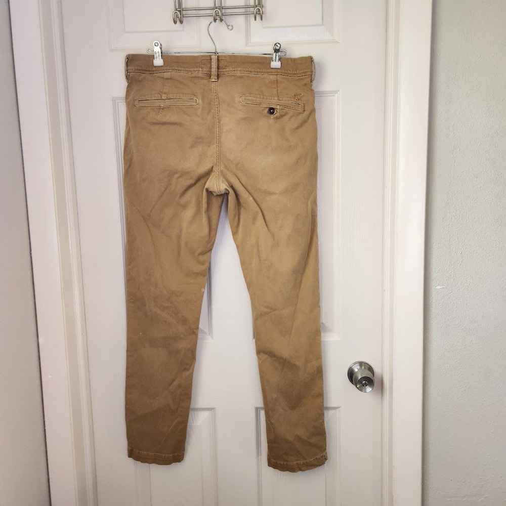 American Eagle Extreme Flex Slim Chino Pants Mens 32x32 Khaki Tan Stretch 261 - Picture 3 of 6